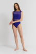 Shan Charlie Grid Mesh High-Neck One-Piece